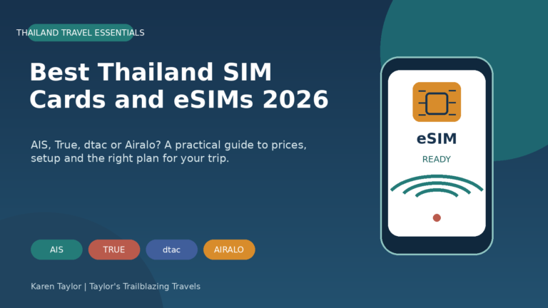 Illustrated guide to the best Thailand SIM cards and eSIMs for travellers in 2026