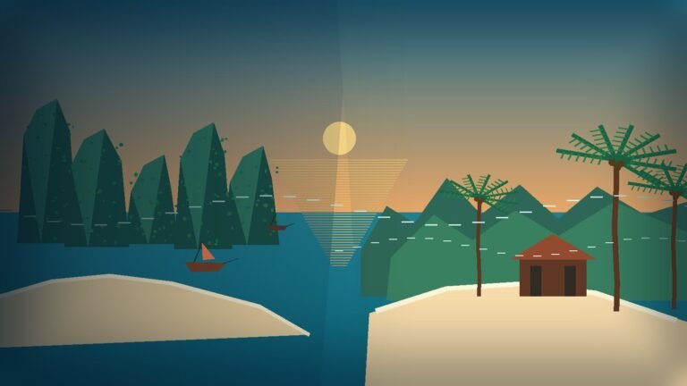 Original illustrated split coastal scene comparing Phuket's Andaman limestone coast with Koh Samui's palm-fringed Gulf beach