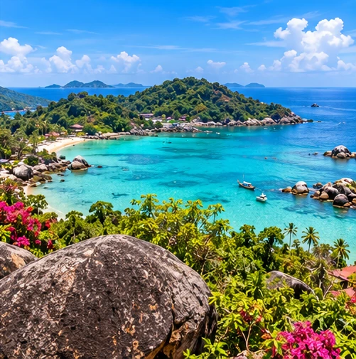 Original illustrated Andaman shoreline for the Phuket-to-Krabi transport guide