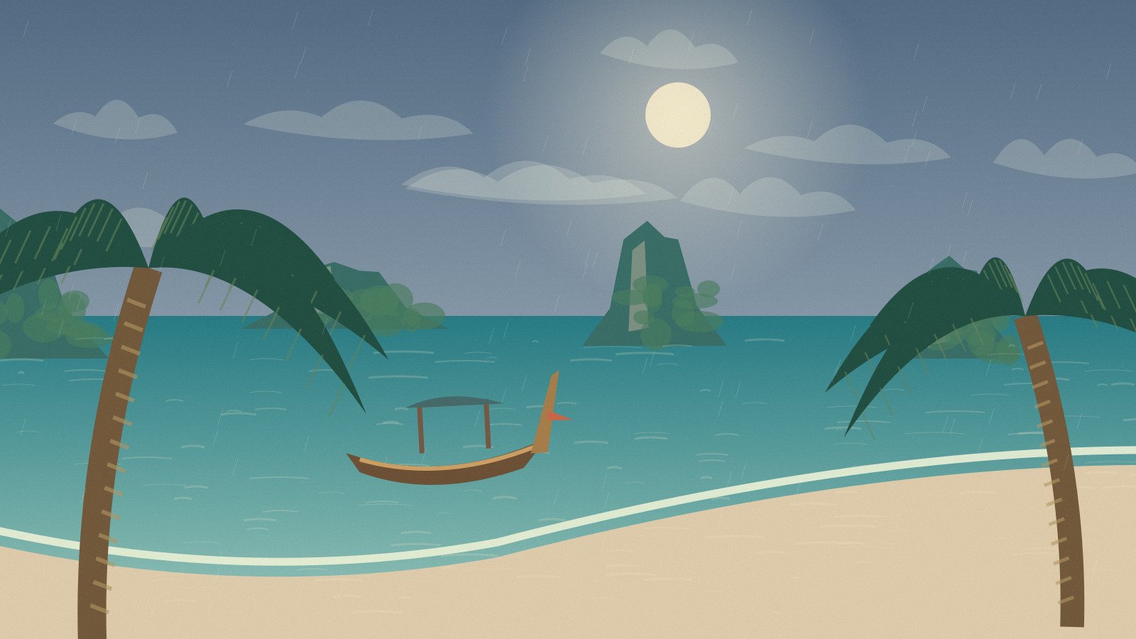 Original Andaman-inspired bay under broken cloud